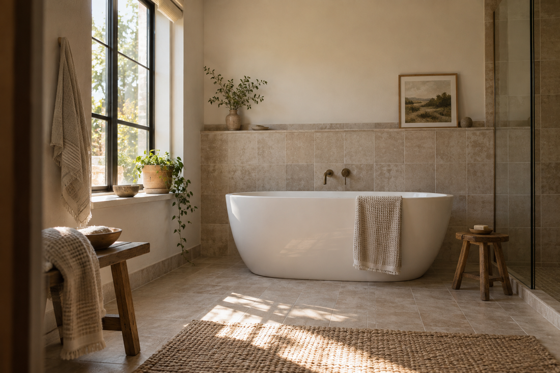How to Make Bathroom Tile You Can't Change Feel Intentional