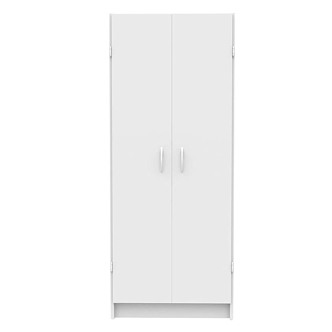 ClosetMaid Pantry Cabinet Cupboard with 2 Doors, Adjustable Shelves, Standing, Storage for Kitchen, Laundry or Utility Room, White