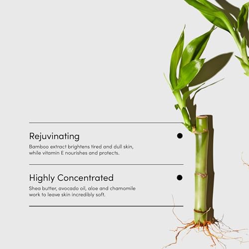 LATHER - Bamboo Lemongrass Body Moisturizer, 8 fl oz - Daily Hydrating Body Lotion - Essential Oils & Vitamins - Aloe, Seaweed, Chamomile, & Cedarwood - Vegan & Cruelty Free - Beauty & Skin Care