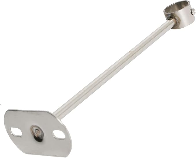 4Pcs ID25mm (1"), L300mm, Clothes Rail mounting Bracket, Shower Curtain Closet tie Rod Support Frame, Curtain Rod Flange Socket, Suitable for Ceiling or Wall mounting