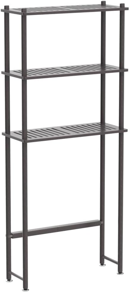 AmazerBath Bamboo Over The Toilet Storage Shelf, Over Toilet Bathroom Organizer Rack, 3-Tier Bathroom Shelves Over Toilet, Space Saver, Espresso