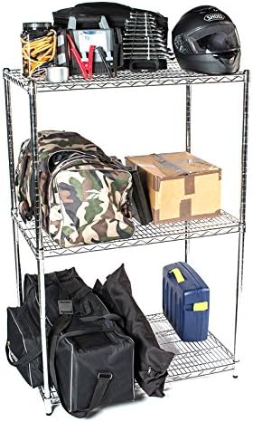 Omega 14" Deep x 54" Wide x 80" High 3 Tier Chrome Starter Shelving Unit