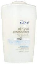 Dove Clinical Protection Antiperspirant/Deodorant, Original Clean, Stick, 1.7 Ounce (Pack of 2)