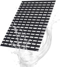 Bath Mat Non Slip Shower Mat Bathtub with Drain Holes and Heavy Duty Rubber No Suction Cups Sturdy Shower Stall Tub Mat for Bathroom, Shower Floor, Pool, SPA, (Black, 2FT X 25FT)