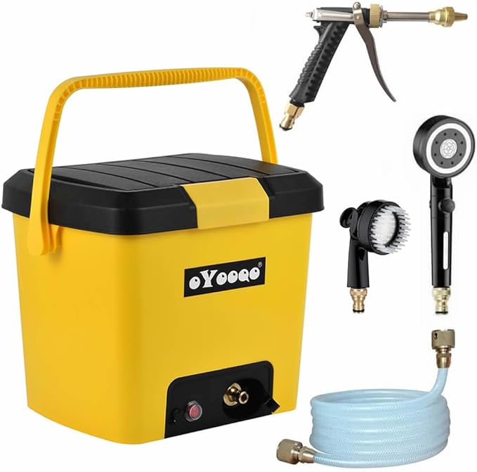 Portable Pressure Washer | 5 Gal Tank | 255 PSI | 45-Min Runtime | Versatile for Car Wash, Dog Bath, Home & Patio, & Portable Camping Shower | Durable Design for RV, Overland & Beach Adventures
