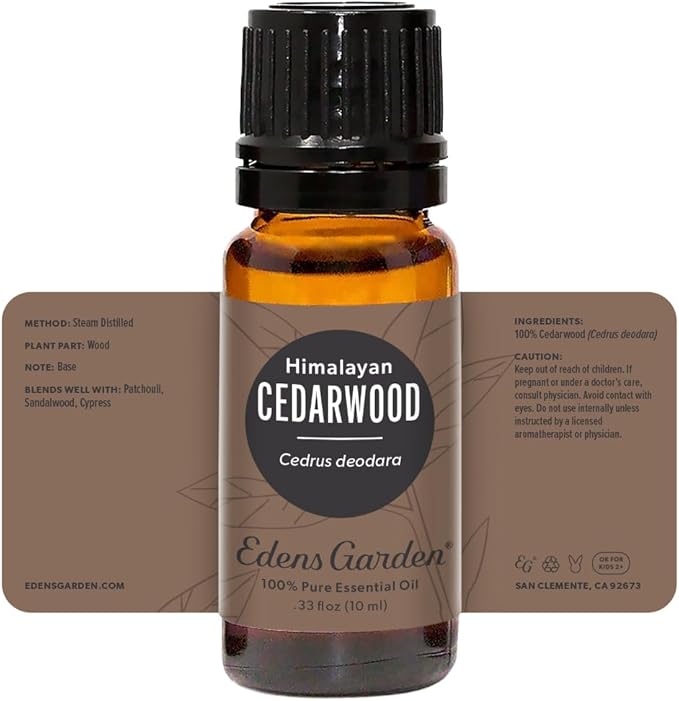 Edens Garden Cedarwood- Himalayan Essential Oil- 100% Pure Premium Grade, Undiluted, Natural, Therapeutic, Aromatherapy, The Best for Diffuser, Skin, Face, Hair 10 ml (.33 fl oz)