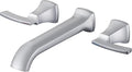 Tub Faucet Wall Mount Tub Filler Chrome High Flow Long Spout Reach Roman Bathtub Faucets with 2 Handles
