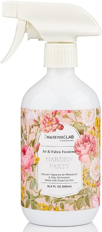 ‌M&SENSE Air & Fabric & Pet Odor Eliminator Spray - 16.9oz Large Size Natural Safe Air Freshener Garden Party Scented Deodorizer for Home Eliminates Smoke & Musty Smells, Ideal for ‌Balcony & Yard