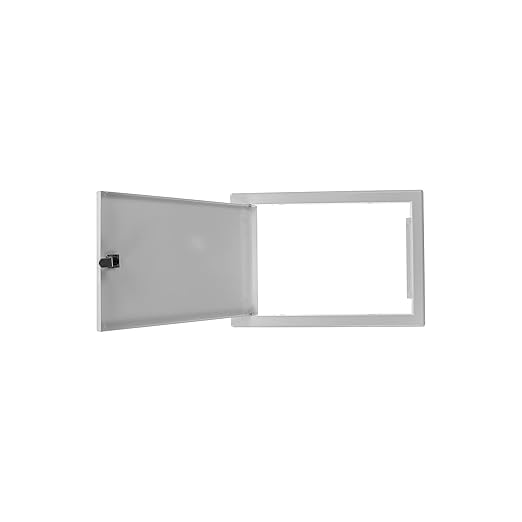 Repa Market 12 x 8 Inch Access Panel for Drywall/White Powder Coated Steel Wall Hole Cover/Lockable Access Door with Key/Heavy-Duty Service Hatch for Plumbing, Electrical, HVAC Access Door