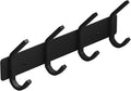 VAEHOLD Wall Hooks, Heavy Duty Aluminum Towel Hooks for Hanging Coat, Hat, Key, Clothes, Closet Hook Wall Mount for Kitchen, Bathroom, Office (“C“ Shape Coat 4 Hooks 1 Pack)