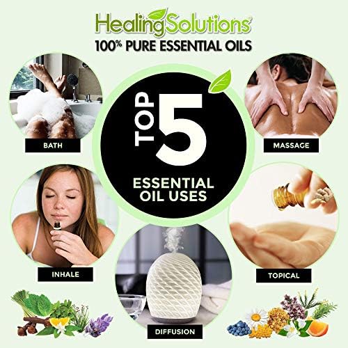 Healing Solutions Breathe Easy Organic Essential Oil - Pure & Undiluted Essential Oil Blend for Diffuser, Humidifier, Aromatherapy - 1 oz (30ml)