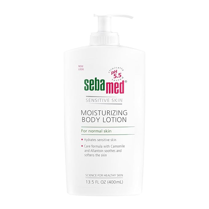 SEBAMED Paraben-Free Moisturizing Body Lotion With Pump for Sensitive and Delicate Skin pH 5.5 Ultra Mild Dermatologist Recommended Moisturizer 13.5 Fluid Ounces (400 Milliliters)