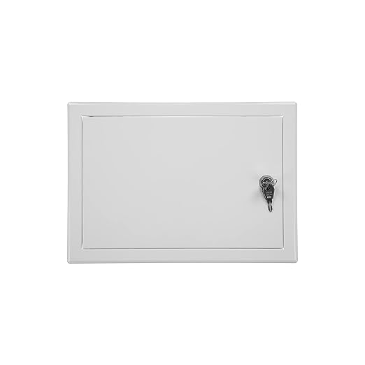 Repa Market 12 x 8 Inch Access Panel for Drywall/White Powder Coated Steel Wall Hole Cover/Lockable Access Door with Key/Heavy-Duty Service Hatch for Plumbing, Electrical, HVAC Access Door