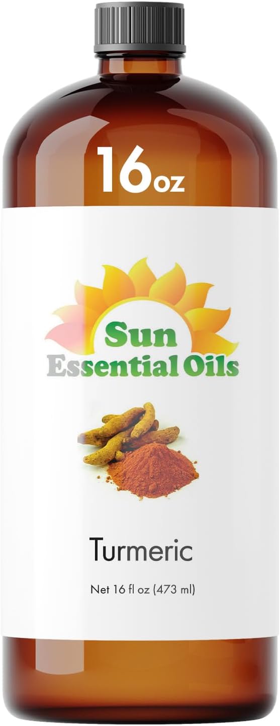 Sun Essential Oils Turmeric Essential Oil 16oz for Diffuser, Aromatherapy, Calming, and Soothing