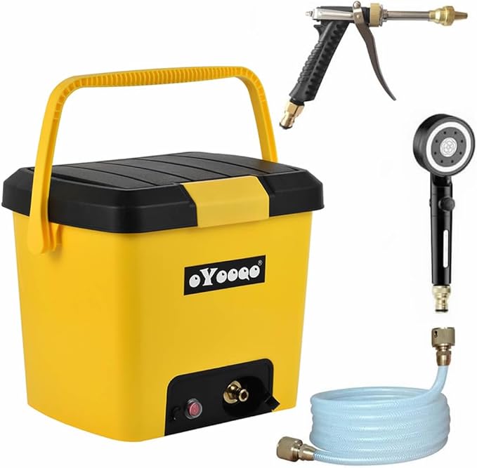 Portable Pressure Washer | 5 Gal Tank | 255 PSI | 45-Min Runtime | Versatile for Car Wash, Dog Bath, Home & Patio, & Portable Camping Shower | Durable Design for RV, Overland & Beach Adventures
