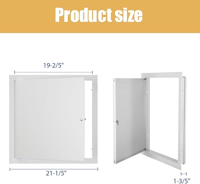 Thicken 1mm 20 x 20 Access Panel for Drywall,Attic Door, Ceiling Access Panel for Drywall,20x20 Metal Access Panels are Thickened to 1mm to Solve The Problem of Fragile Panels(Screwdriver Latch)