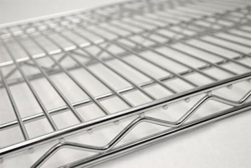 Omega 21" Deep x 24" Wide x 80" High 3 Tier Chrome Starter Shelving Unit