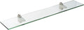 Spancraft Glass F-12x48-Brushed Steel Falcon Glass Shelf, Brushed Steel, 12" x 48"