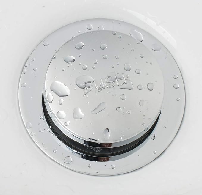 Artiwell Tip-Toe Bathtub Drains Trim Set with Two-Hole Overflow Faceplate, Replacement Bath Drain Trim Kit with 2-Hole Overflow Faceplate and Universal Fine/Coarse Thread (CHROME PLATED)