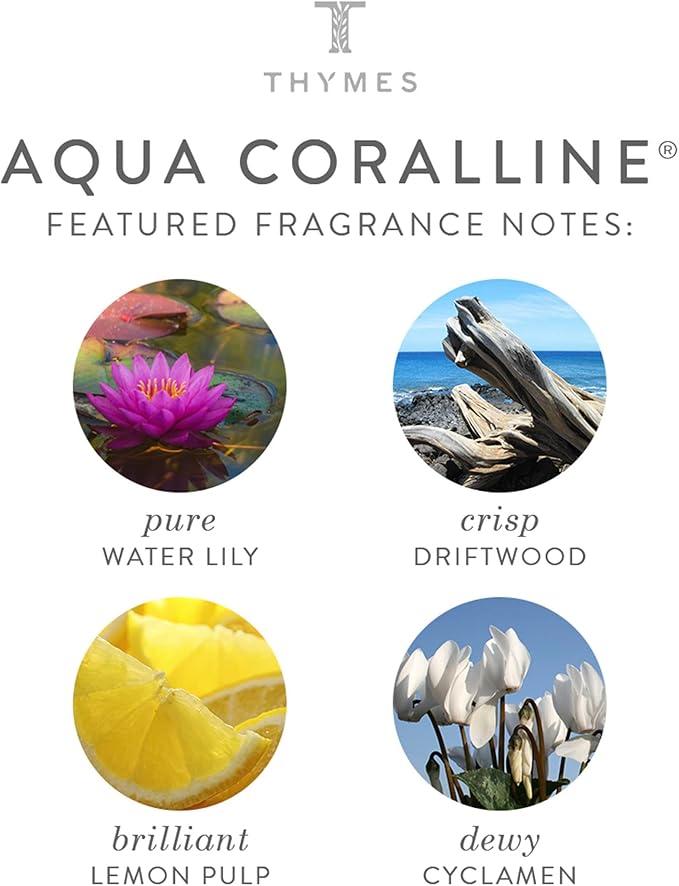 Thymes Home Fragrance Mist - Aqua Coralline Scented Room Spray for Home - Air Freshener (3 oz)