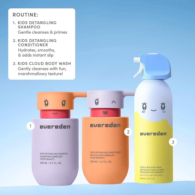 Evereden Kids Foam Soap, Cloud Body Wash (6.7 fl. oz., Juicy Citrus): Spray, Shape & Splash: The Fun, Fluffy Foam That Makes Bath Time Playtime, Hydrating Foaming Bath Soap for Sensitive Skin