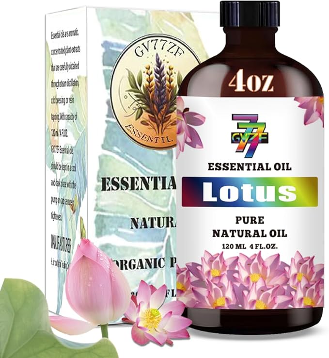 Lotus Essential Oil (4 oz/120 ml) — Lotus Oils for Aromatherapy, diffusers, humidifiers, Home fragrances, DIY Skincare, soap Making, DIY Candle, Relaxation, Yoga, and Meditation