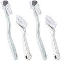 Patelai 4 Pieces Cleaning Brush Sets Small Scrub Brush Household Use for Cleaning Bottle Sink Kitchen Sink Corner Dish Edge Grout Bathroom Sliding Door Window Track(White)