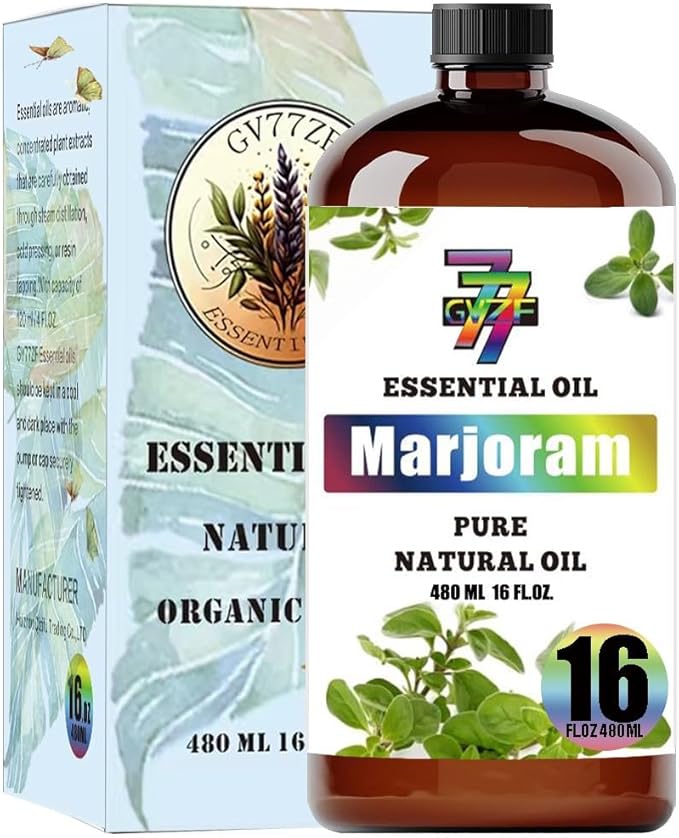 Marjoram Essential Oil (16 oz / 480 ml) – Marjoram Oils for diffusers, humidifiers, Home Baths, Cleaning Products, Yoga, DIY Soaps and DIY Scented Candles