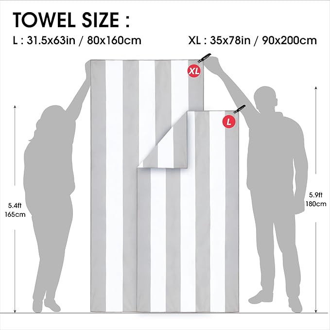 4Monster Microfiber Beach Towel Quick Dry,Super Absorbent Lightweight Travel Towel for Swimmers, Sand Free Camping Towel, Beach Towels for Pool,Swim,Water Sports,Yoga