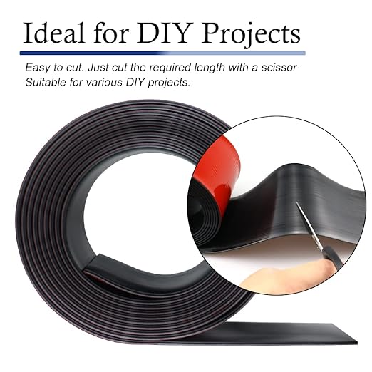 Neoprene Rubber Strips Self Adhesive Solid Rubber Sheets, Rolls & Strips for DIY Gaskets Crafts Pads Seals Warehouse Flooring Neoprene Sheet with Adhesive Backing (2" Wide x 1/16" Thick x 40' Long)
