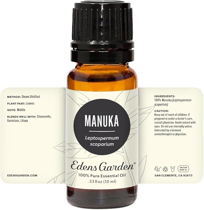 Edens Garden Manuka Essential Oil- 100% Pure Premium Grade, Undiluted, Natural, Therapeutic, Aromatherapy, The Best for Diffuser, Skin, Hair, Kid Safe 10 ml (.33 fl oz)