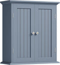 ChooChoo Bathroom Wall Cabinet, Over The Toilet Space Saver Storage Cabinet, Medicine Cabinet with 2 Door and Adjustable Shelves, Cupboard, Grey