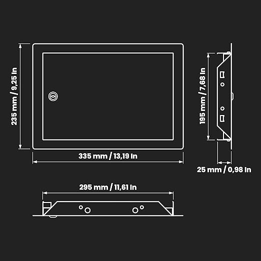 Repa Market 12 x 8 Inch Access Panel for Drywall/White Powder Coated Steel Wall Hole Cover/Lockable Access Door with Key/Heavy-Duty Service Hatch for Plumbing, Electrical, HVAC Access Door