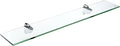 Spancraft Glass H-4.75x21-Chrome Heron Glass Shelf, Chrome, 4.75" x 21"