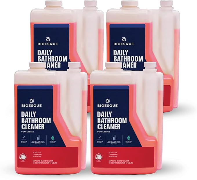 Bioesque Bathroom Cleaner Concentrate, 64 Fluid Ounce (Pack of 4)