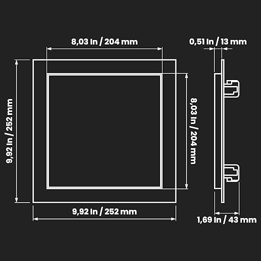 Repa Market 8 x 8 Inch Access Panel for Drywall with Aluminum Frame/Wall Hole Cover/Access Door Panel with Click Function – Heavy-Duty Service Hatch for Plumbing, Electrical, HVAC Access Door