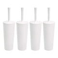 Amazon Basics Toilet Brush and Holder Set - 4-pack, White