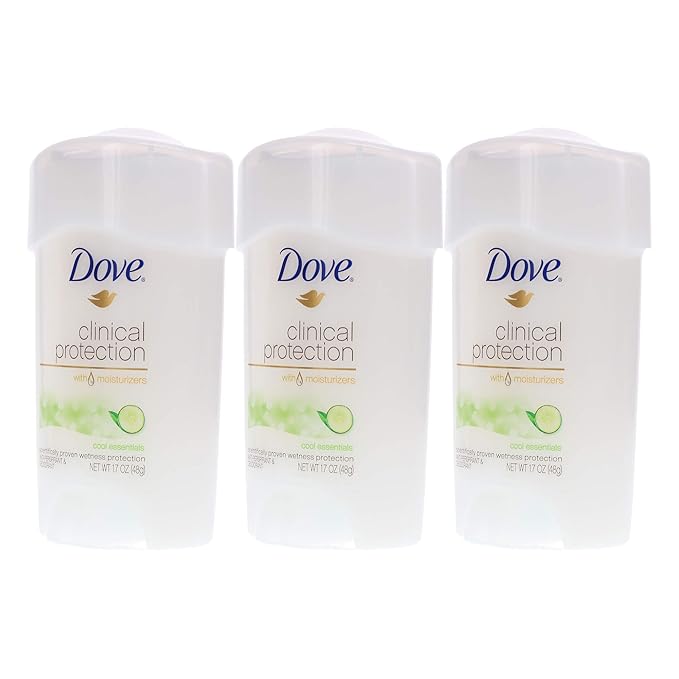 Dove Clinical Protection Cool Essentials Anti-perspirant Deodorant, 1.7 Fl Oz Pack of 3
