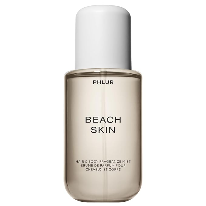 PHLUR Beach Skin Body Mist - Hair & Body Fragrance Mist - Body Spray with Bergamot, Coconut Milk, Lily of the Valley, Vanilla, Sandalwood (8 Fl Oz)