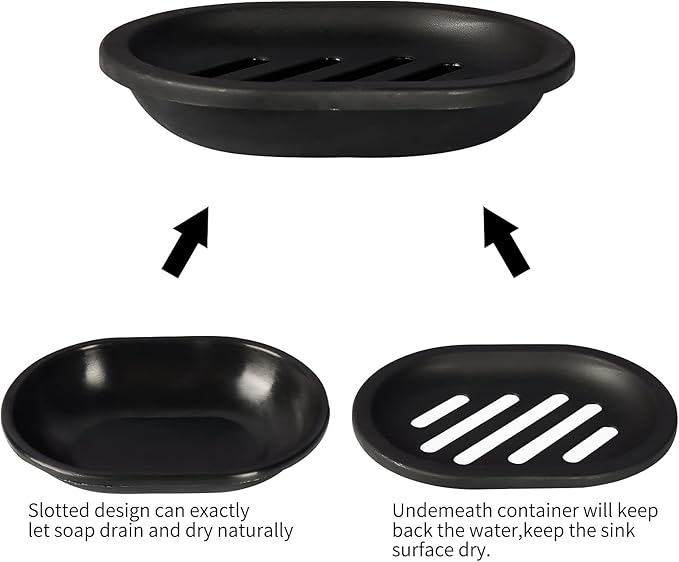 Topsky Soap Dish for Shower, 2pcs Soap Dishes Soap Savers for Bar Soap, Soap Bar Holder Shower with Drip Tray, Plastic Soap Holders with Drain for Kitchen Sink, Easy to Clean, Keeps The Soap Dry