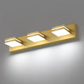 SineRise LED Modern Bathroom Vanity Light Fixtures (3-Light, 24-Inch), Brass Modern Acrylic Bathroom Wall Lighting Fixtures Over Mirror (Cool White 6000K)