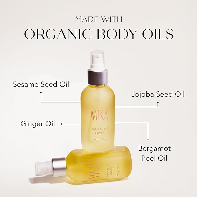 Luxury Organic Body Oil for Women | Hydrating & Moisturizing Body Oil after Shower | Certified Moisturizer for Dry Skin | Clean Beauty, Vegan and Paraben Free