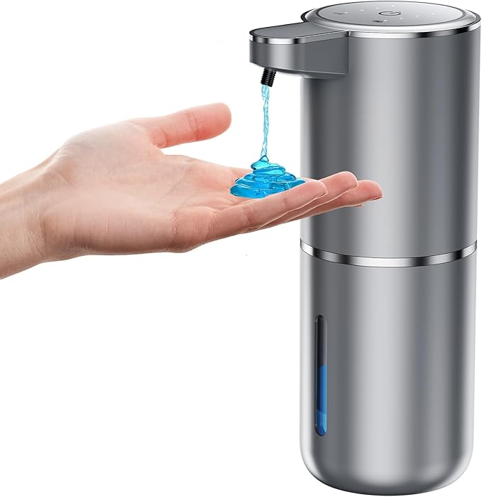 Automatic Soap Dispenser Touchless Automatic Liquid Soap Dispenser 4 Adjustable 1500mAh Soap Dispensing Levels Wall Mount for Kitchen and Bathroom