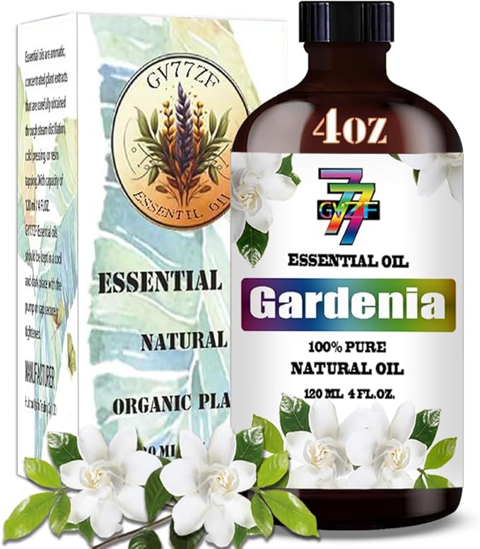 Gardenia Essential Oil (4 oz/120 ml) — Gardenia Oils for Aromatherapy, diffusers, humidifiers, Home fragrances, DIY Skin Care, Soap Making, DIY Candle, Yoga, and Meditation