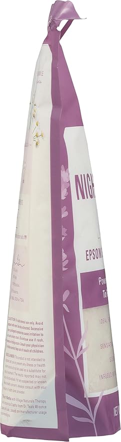 Village Naturals Therapy, Nighttime Foaming Epsom Soak, 36 Oz, Pack of 3