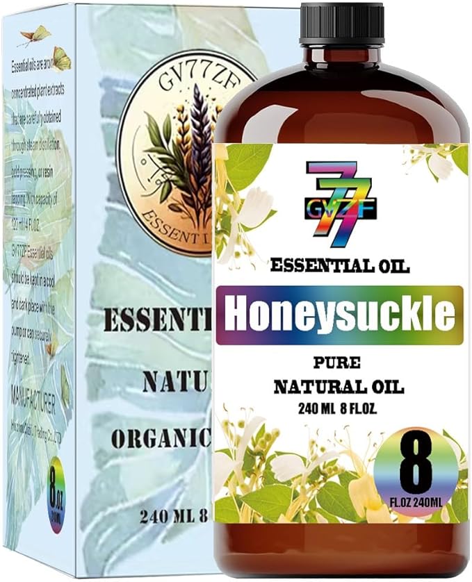 Honeysuckle Essential Oil (8 oz / 240 ml) – Honeysuckle Oils for diffusers, humidifiers, Home Baths, Cleaning Products, Yoga, DIY Soaps and DIY Scented Candles