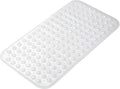 AmazerBath Bath Tub Mat, Medium Size 27.6 x 15 Inches Non-Slip Shower Mats with Suction Cups and Drain Holes, Bathroom Bathtub Mats Machine Washable (Clear)