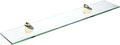 Spancraft Glass Heron Glass Shelf, Brass, 12 x 18