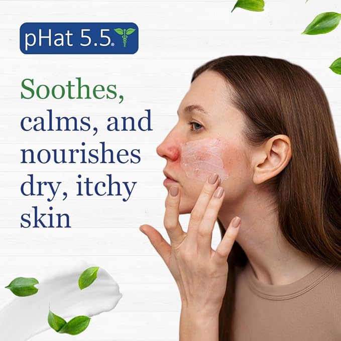 pHat 5.5 Body Cream & Moisturizer for Dry Skin on Face - Anti Redness Face Cream & Face Lotion for Sensitive Skin - Dry Skin Face Moisturizer & Itchy Skin Relief Cream - Hydrating Face Cream (8oz)