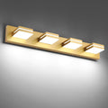 SineRise LED Modern Bathroom Vanity Light Fixtures (4-Light, 30-Inch), Matte Gold Modern Acrylic Bathroom Wall Lighting Fixtures Over Mirror (Cool White 6000K)